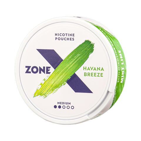 ZONE X Havana Breeze Slim All White Snus