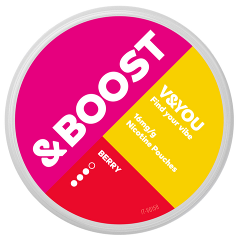 V&YOU &Boost Berry Slim 16mg All White Snus