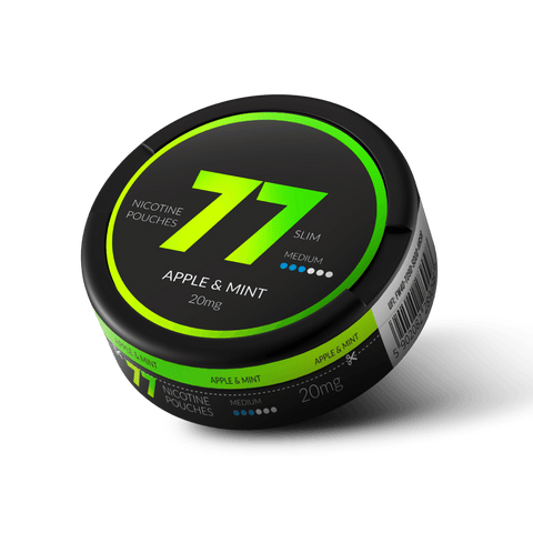 77 Apple Mint Slim Medium All White Snus