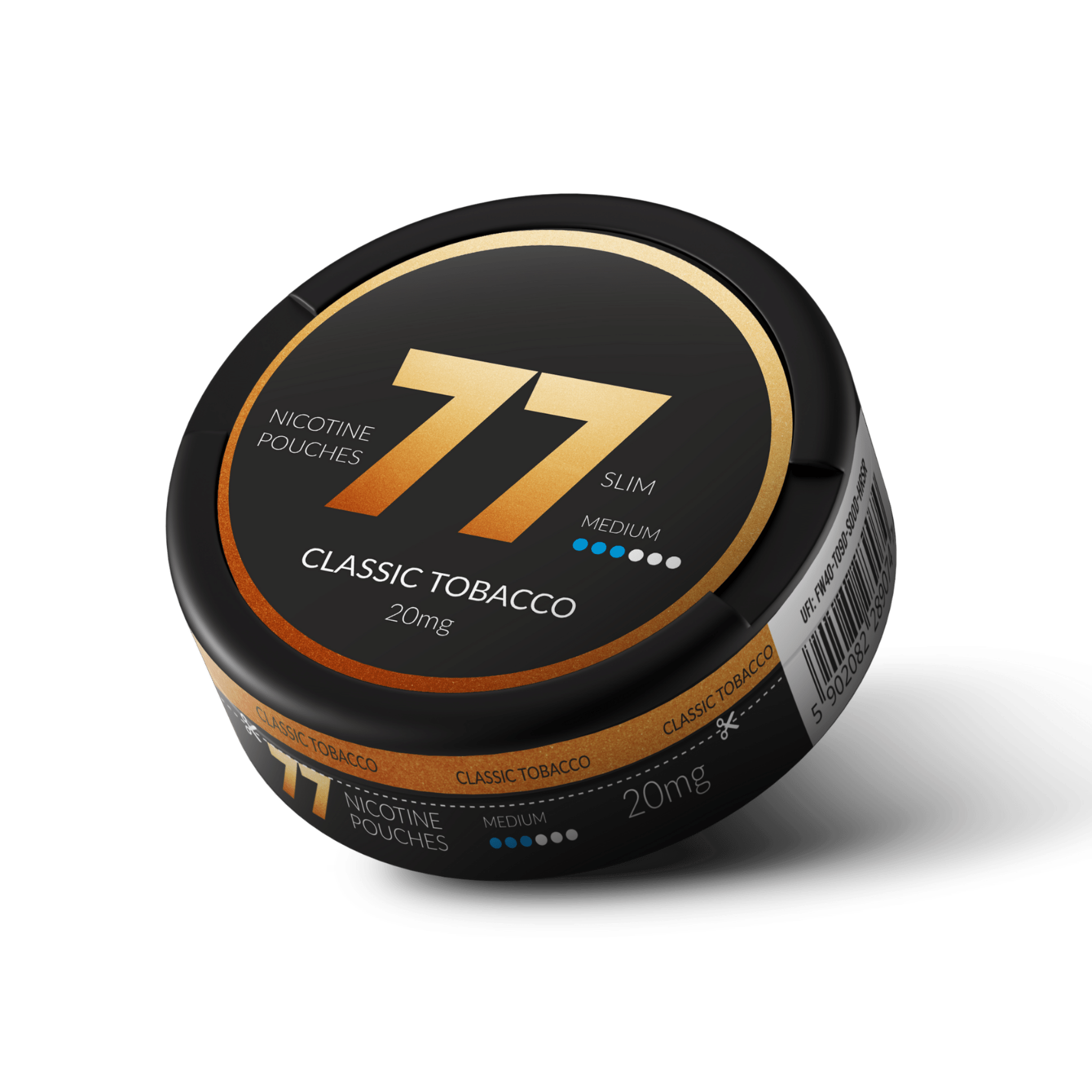 77 Classic Tobacco Slim Medium All White Snus