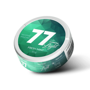 77 Fresh Mint Slim Light All White Snus