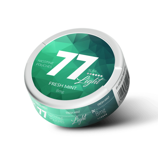 77 Fresh Mint Slim Light All White Snus