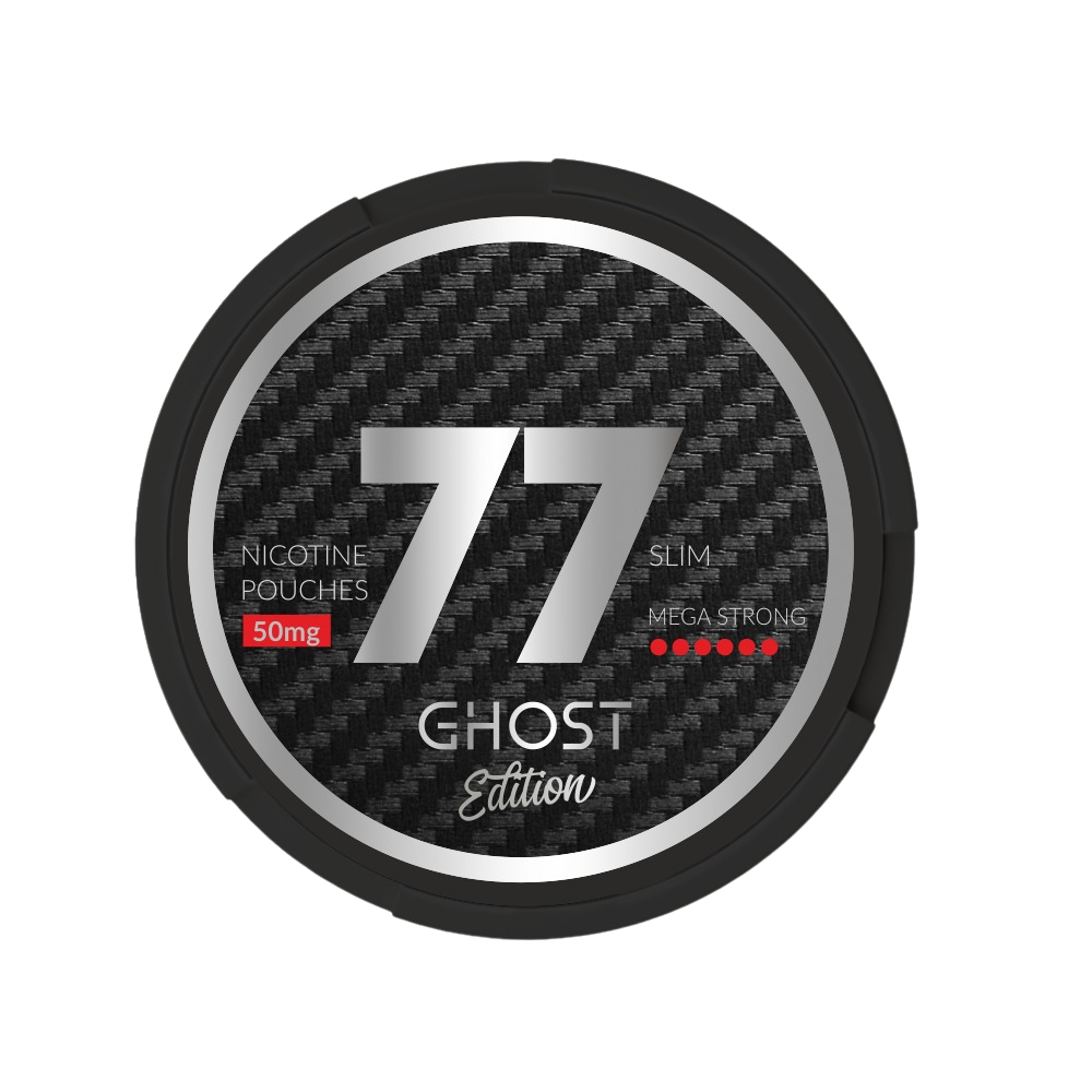 77 Ghost Slim Mega Strong 50mg All White Snus