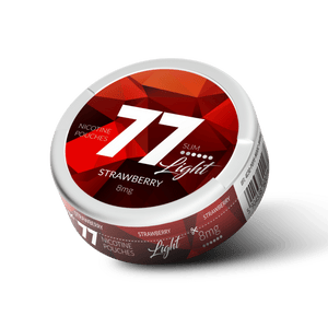 77 Strawberry Slim Light All White Snus