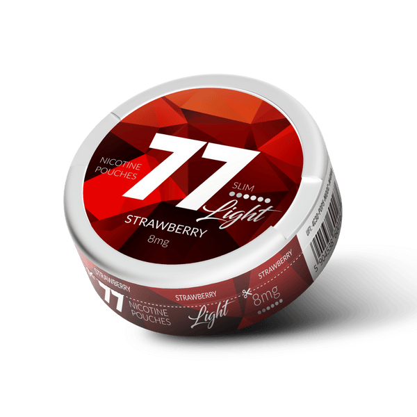 77 Strawberry Slim Light All White Snus