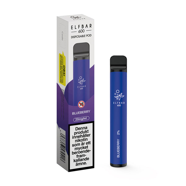 ELF BAR 600 Blueberry Engångs Vape (600 Puffar)