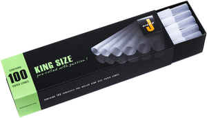 JWare 100 Pack White King Size 109/24 mm Pre Rolled Cones