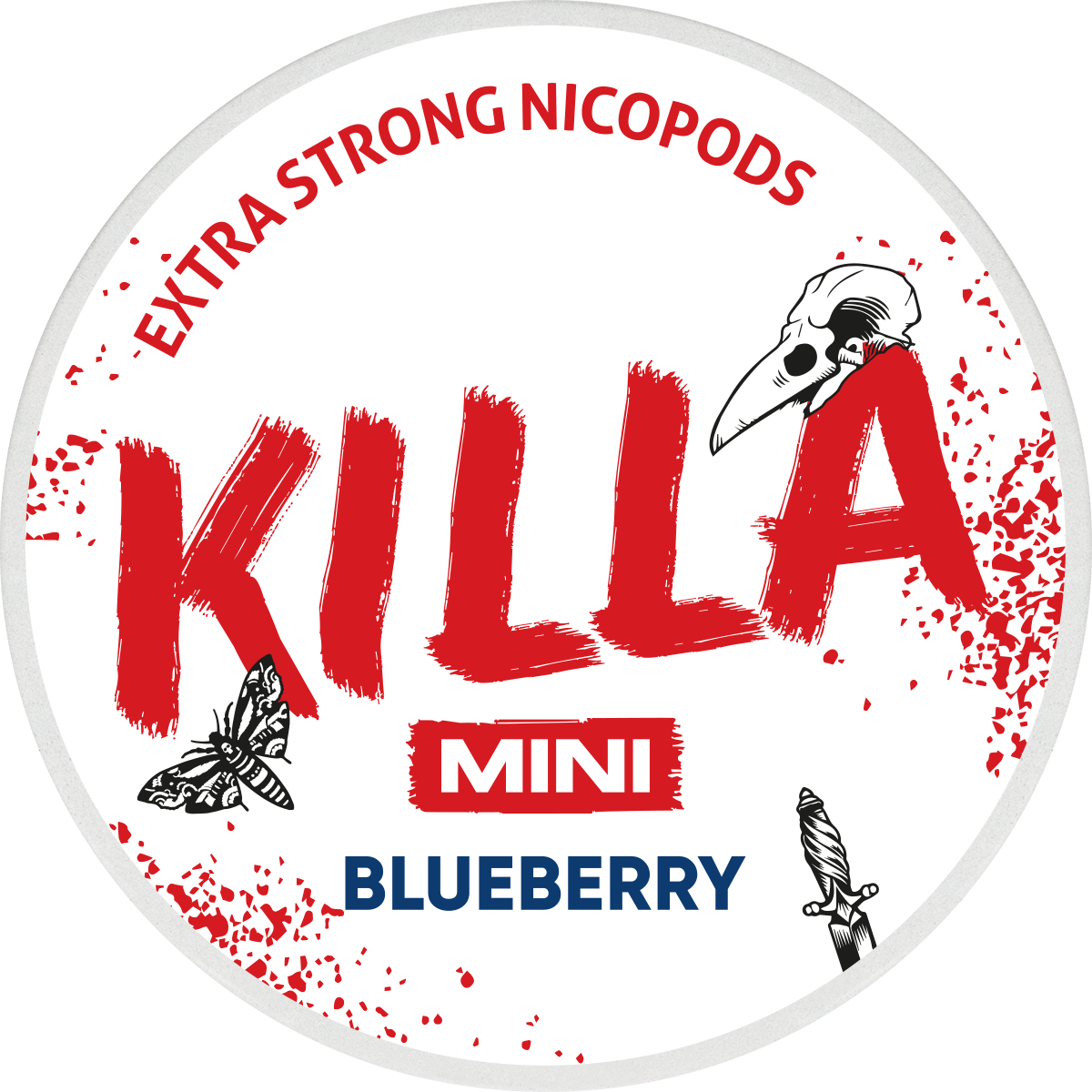 KILLA Blueberry Mini Extra Strong All White Snus