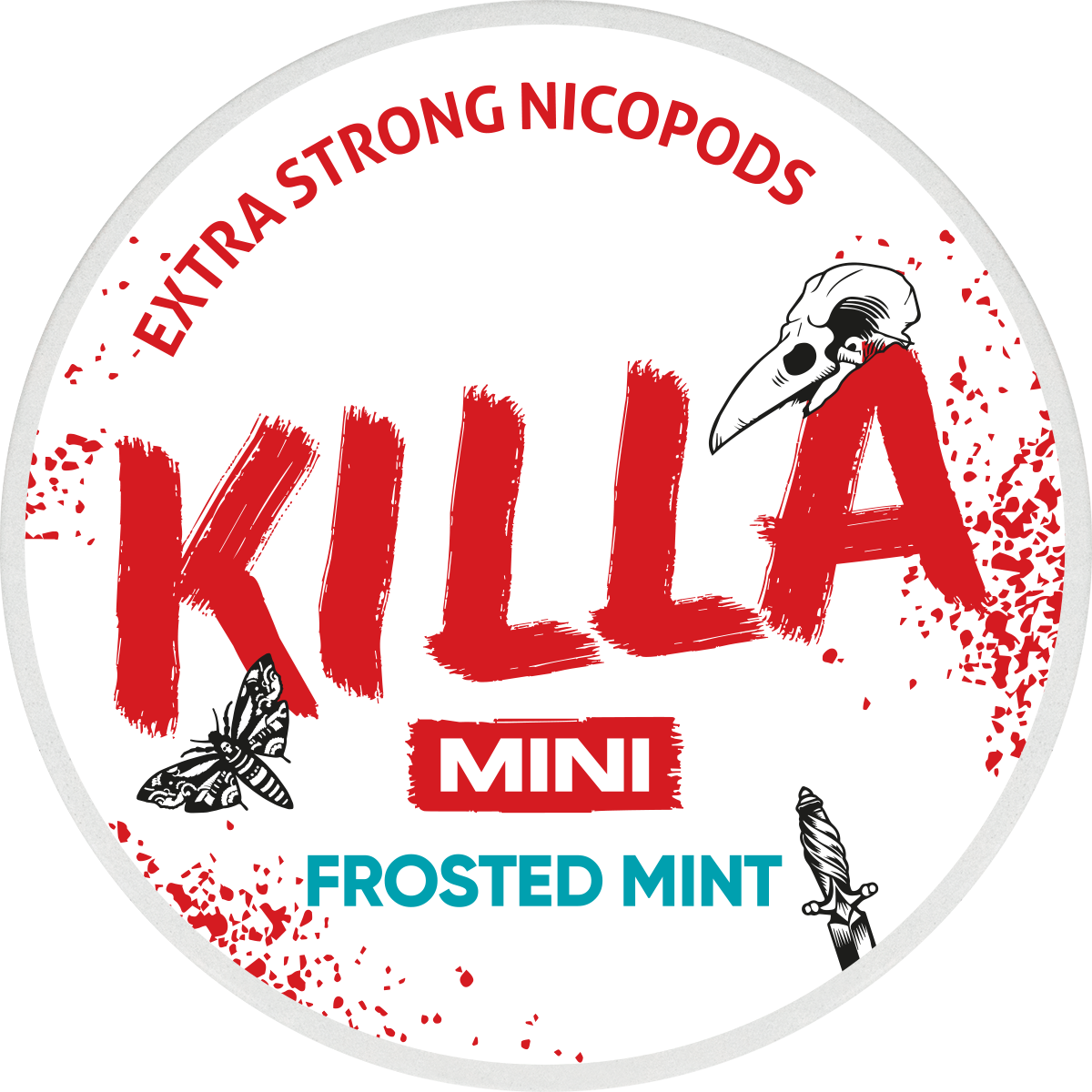 KILLA Frosted Mint Mini Extra Strong All White Snus