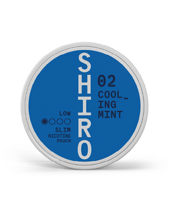 SHIRO 02 Cooling Mint Slim Light All White Snus