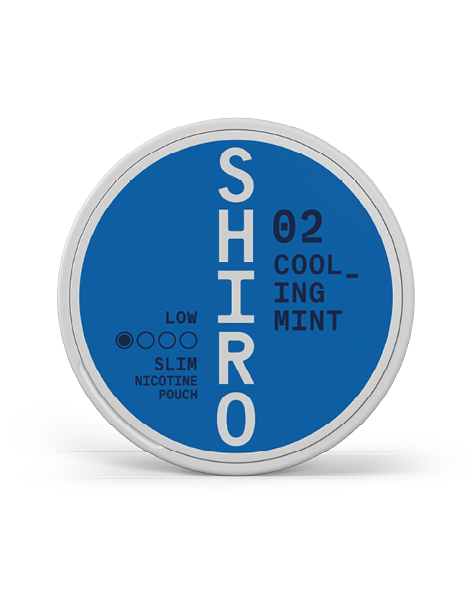 SHIRO 02 Cooling Mint Slim Light All White Snus