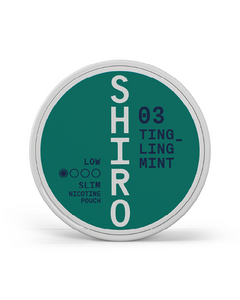 SHIRO 03 Tingling Mint Slim Light All White Snus