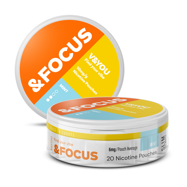 V&YOU &Focus Mint Slim 10mg All White Snus