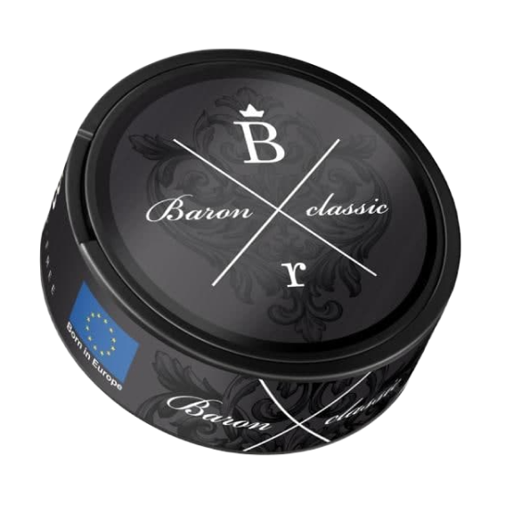 BARON Classic Black Slim All White Snus