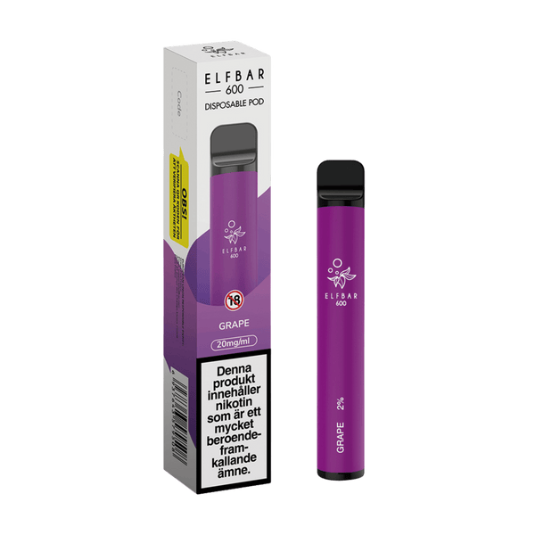 ELF BAR 600 Grape Engångs Vape (600 Puffar)