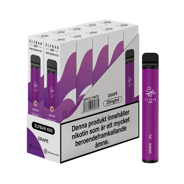 ELF BAR 600 Grape Engångs Vape (600 Puffar)