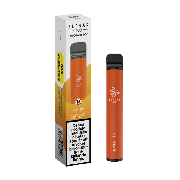 ELF BAR 600 Mango Engångs Vape (600 Puffar)