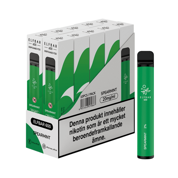 ELF BAR 600 Spearmint Engångs Vape (600 Puffar)