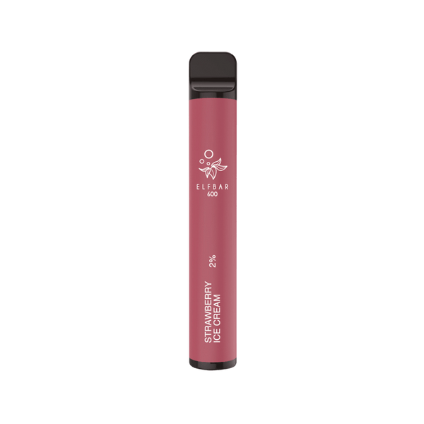 ELF BAR 600 Strawberry Ice Cream Engångs Vape (600 Puffar)