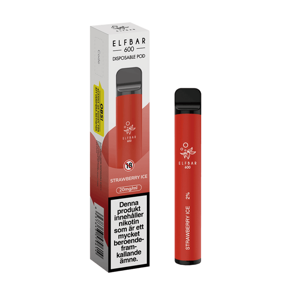 ELF BAR 600 Strawberry Ice Engångs Vape (600 Puffar)