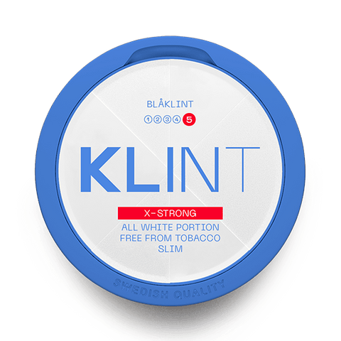 KLINT Blåklint Slim X-Strong All White Snus