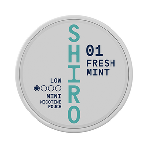 SHIRO 01 Fresh Mint Mini Low All White Snus