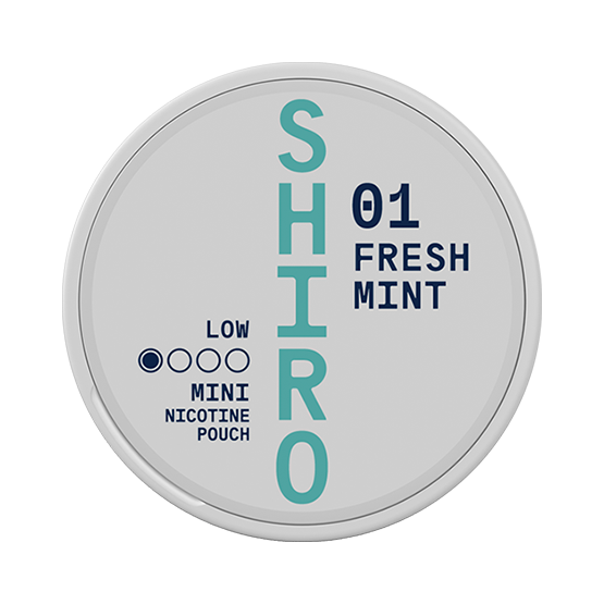 SHIRO 01 Fresh Mint Mini Low All White Snus