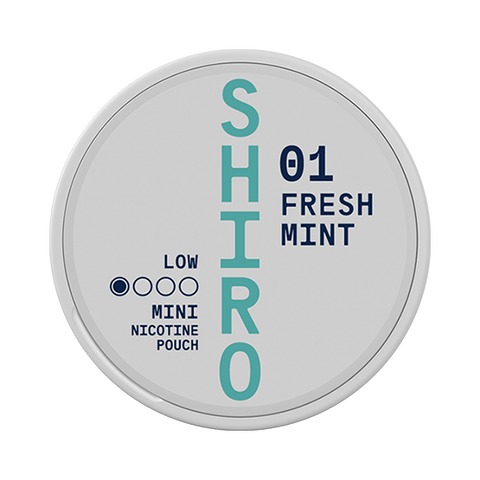 SHIRO 01 Fresh Mint Mini Low All White Snus