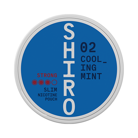 SHIRO 02 Cooling Mint Slim Strong All White Snus