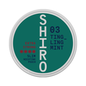 SHIRO 03 Tingling Mint Slim Extra Strong All White Snus