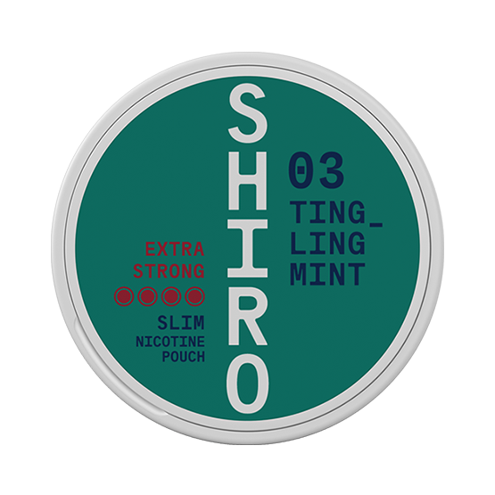 SHIRO 03 Tingling Mint Slim Extra Strong All White Snus