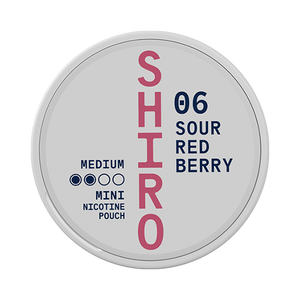 SHIRO 06 Sour Red Berry Mini Medium All White Snus