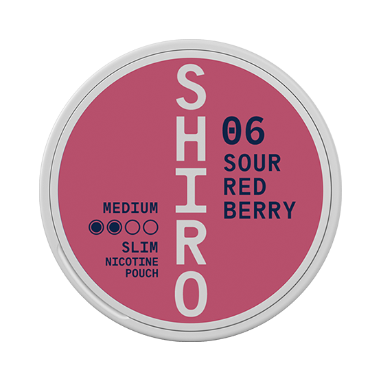 SHIRO 06 Sour Red Berry Slim Medium All White Snus