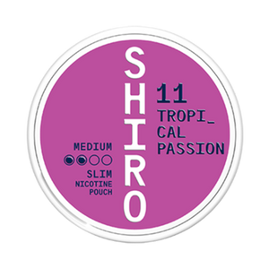 SHIRO 11 Tropical Passion Medium Slim All White Snus