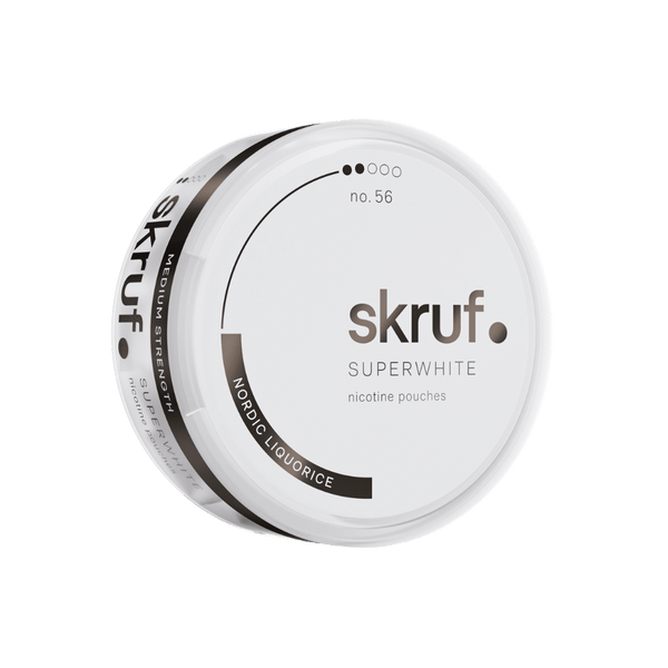 skruf Superwhite No.56 Nordic Liqourice Slim All White Snus