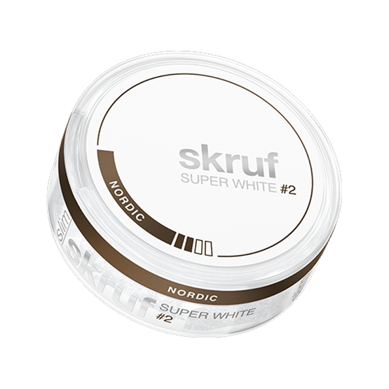 skruf Super White #2 Nordic Slim All White Snus