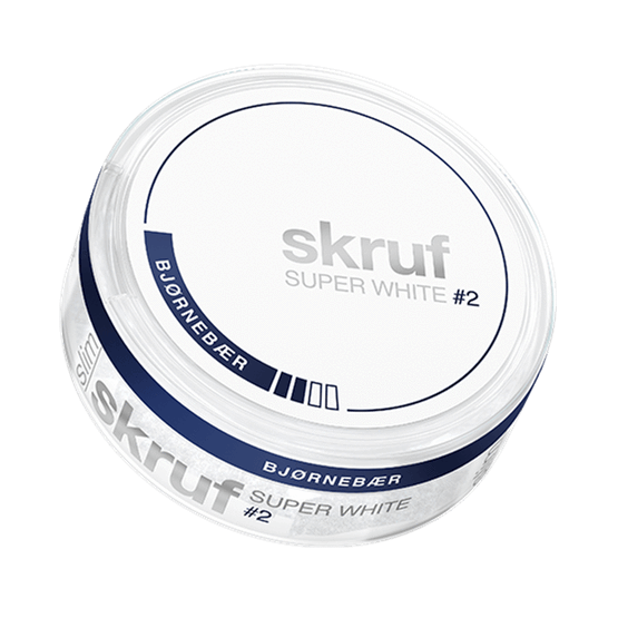 skruf Superwhite no. 62 Indigo Berry Medium All White Snus