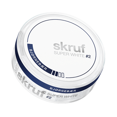 skruf Superwhite no. 62 Indigo Berry Medium All White Snus