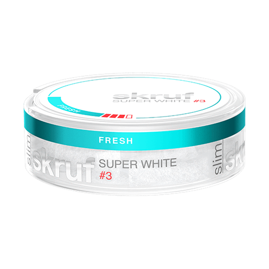 skruf Super White #3 Fresh Slim All White Snus