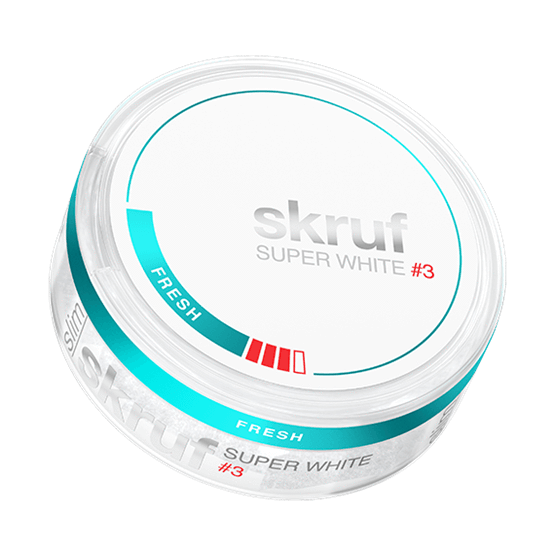 skruf Super White #3 Fresh Slim All White Snus