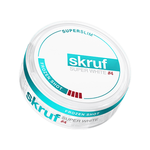 skruf Super White #4 Frozen Shot Slim All White Snus