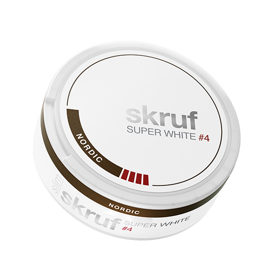 skruf Super White #4 Nordic Slim All White Snus