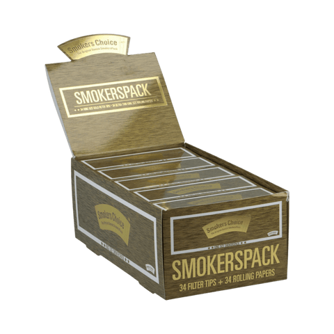 Smokers Choice | Smokerspack | King Size Rolling Papers + Gold Filters