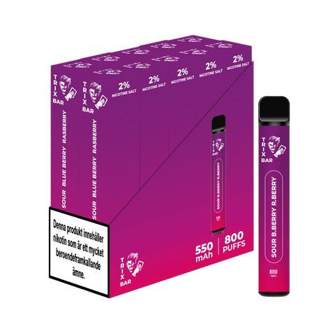 Trix Bar 800 Sour Blueberry Raspberry Engångs Vape