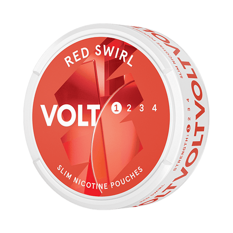 VOLT Red Swirl Slim Light All White Snus