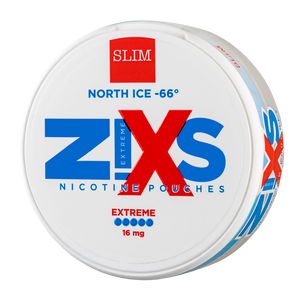 ZiXS North Ice -66° Slim Extreme All White Snus